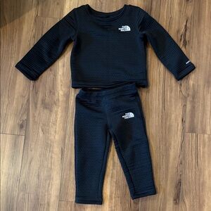 The North Face Black Toddler warm thermal Set